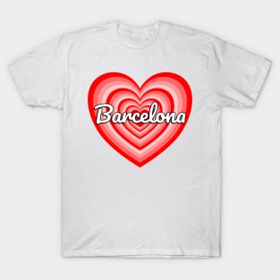 I Love Barcelona Heart Barcelona Souvenir T-Shirt